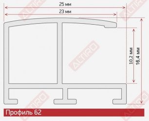 Профиль Нельсон ПН-62 матовое серебро, длина 3,05 м в Иркутске - картинка, изображение, фото